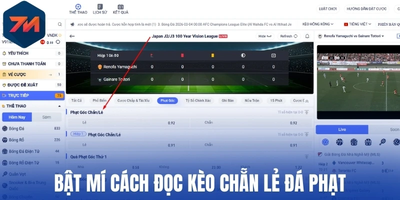 Bật mí cách đọc kèo chẵn lẻ đá phạt