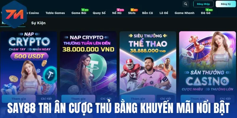 Say88 tri ân cược thủ bằng khuyến mãi hấp dẫn
